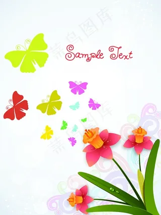 春天花朵矢量素材