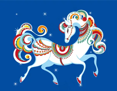 创意马年年历矢量素材