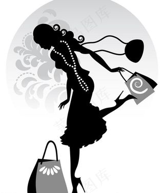 购物美女图片