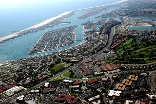 加州纽波特海滩全景图片