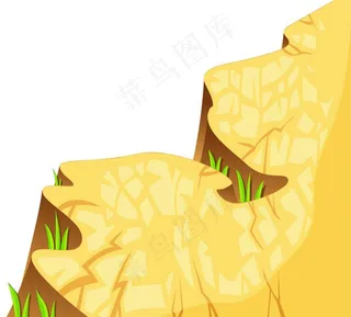 卡通山地 青草图片