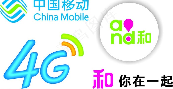 中国移动和4g品牌图片cdr矢量模版下载