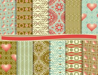 时尚花纹 爱心花纹图片