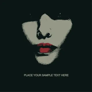 性感女孩的嘴唇矢量