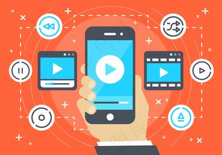 无单位的数字媒体背景矢量