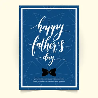 深蓝色的背景父亲节艺术字