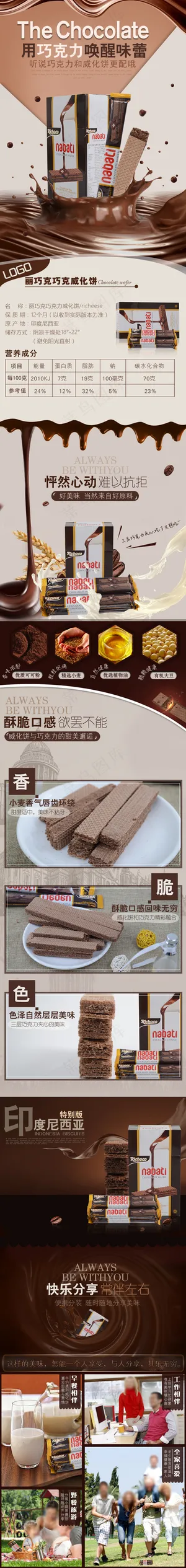 巧克力威化饼详情