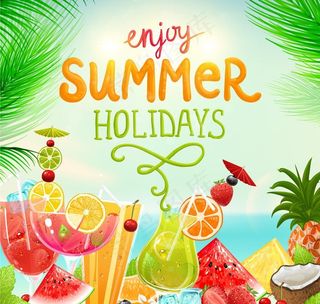 夏季热带度假背景图片