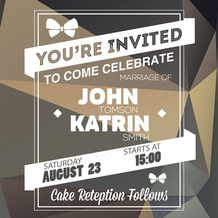 婚礼贺卡背景花纹矢量素材