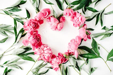 心形鲜花创意图案