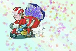 情人节鲜花快递PSD海报分层图