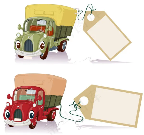 卡通玩具车01——矢量素材 卡通玩具车01——矢量素材
