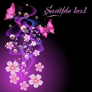 绿色叶子绚烂鲜花矢量素材