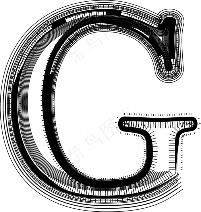 字体说明字母Geps,ai矢量模版下载