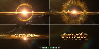 精美金色光效爆炸logo演绎片头