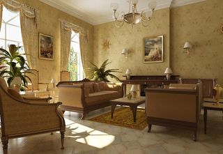 欧式客厅模型图片