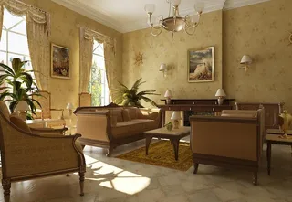 欧式客厅模型图片