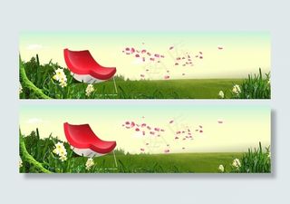 草地花朵红色花瓣