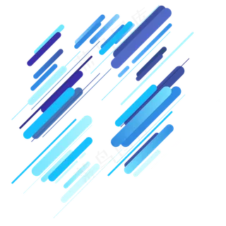 蓝色炫酷孟菲斯免扣素材,免抠元素