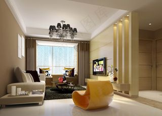 现代客厅敞光设计