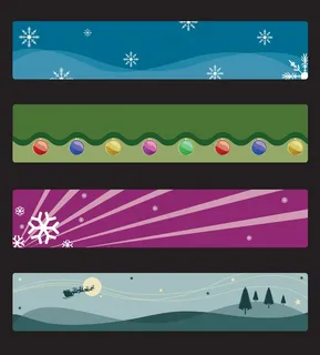 圣诞节矢量网络横幅广告