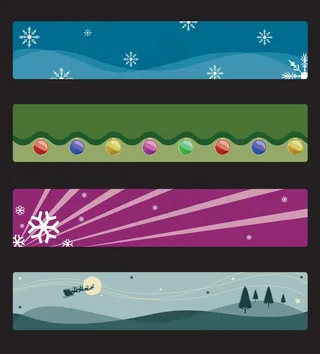 圣诞节矢量网络横幅广告