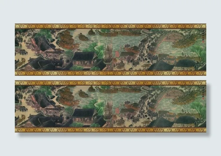 清明上河图模板下载(8201X2246(DPI:300))psd模版下载