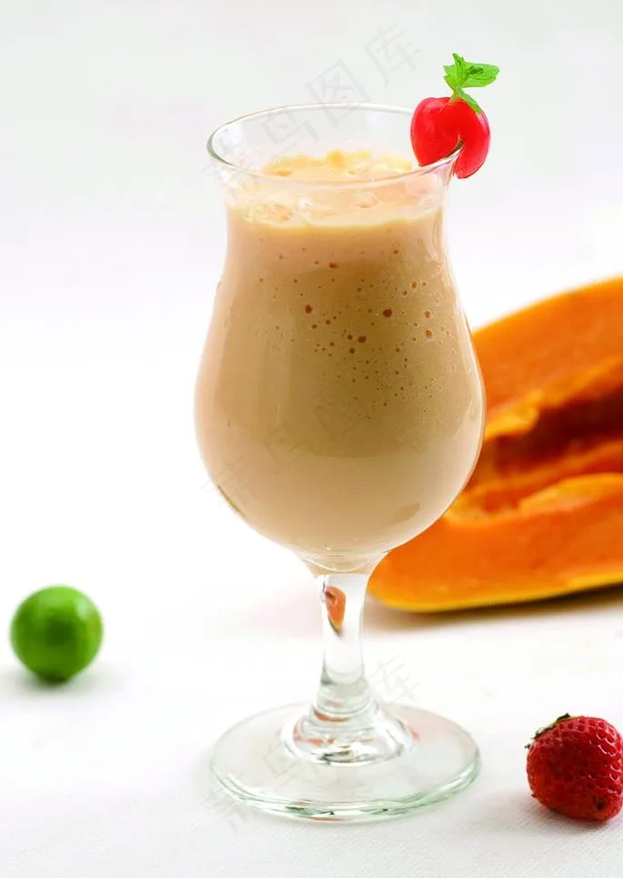木瓜奶昔 优酪乳图片