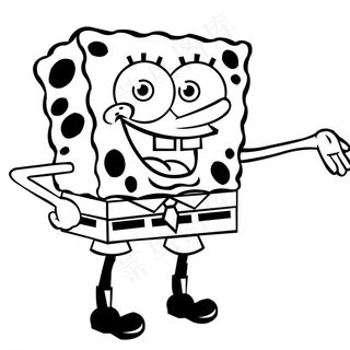 硅藻泥 海绵宝宝 矢量图片