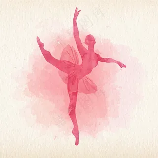 手绘水彩人物矢量图