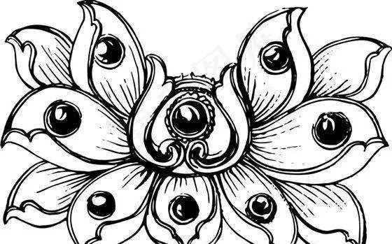 清代（下）版画 装饰画 中华图案五千年 矢量 AI格式_0451ai矢量模版下载