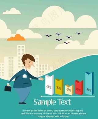 矢量广告金融设计