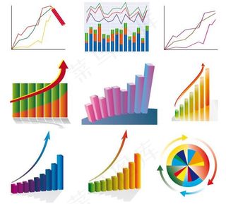 图表股票矢量素材