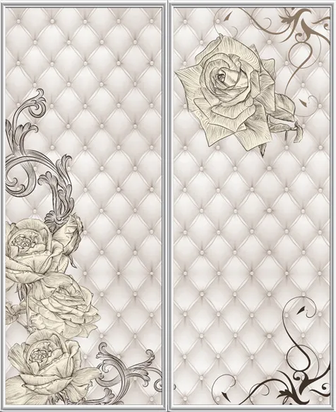 玫瑰移门装饰(5102X6236(DPI:72))psd模版下载