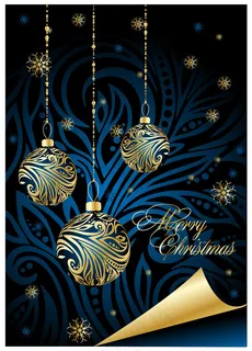 美丽的圣诞节海报矢量