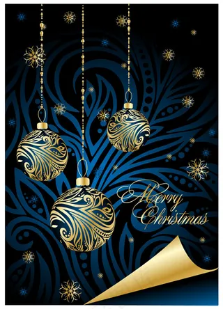 美丽的圣诞节海报矢量