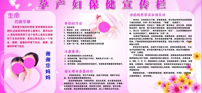 孕产妇宣传栏图片cdr矢量模版下载