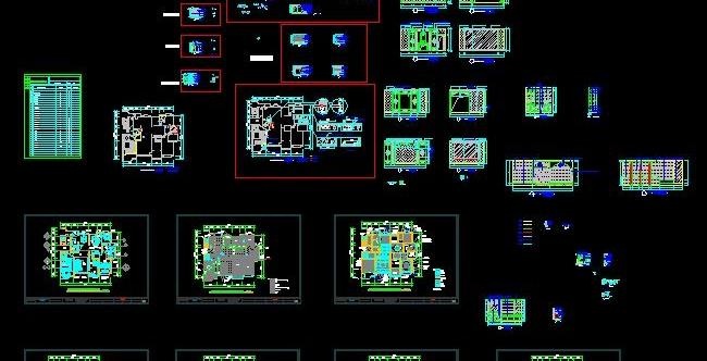 全套独栋别墅装修施工图（带水电）