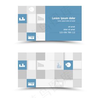 清新褶皱创意名片