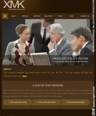 棕色大图展示商务模板图片