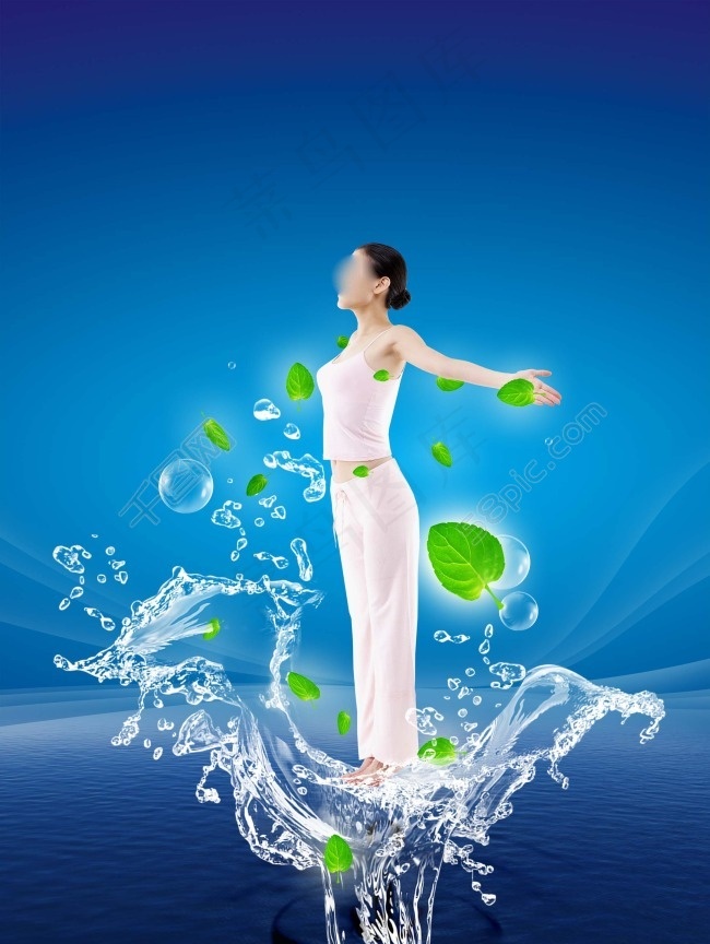水女人海报PSD素材psd模版下载