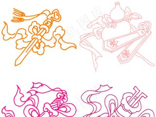 矢量古代神话兵器素材