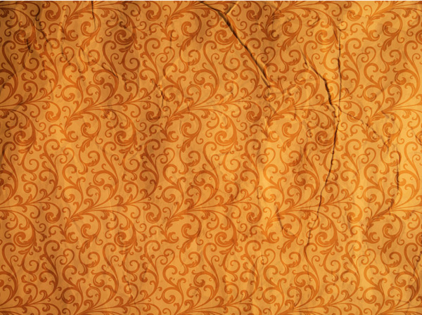 复古花纹老旧纸张背景矢量素材