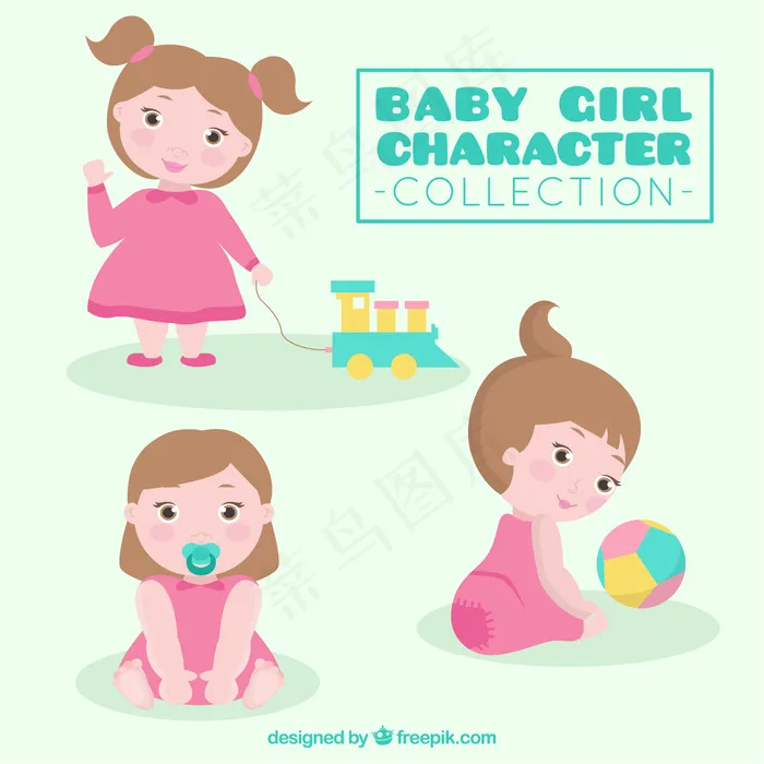 可爱的小女孩玩她的玩具