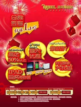 诺贝尔瓷砖签售海报设计