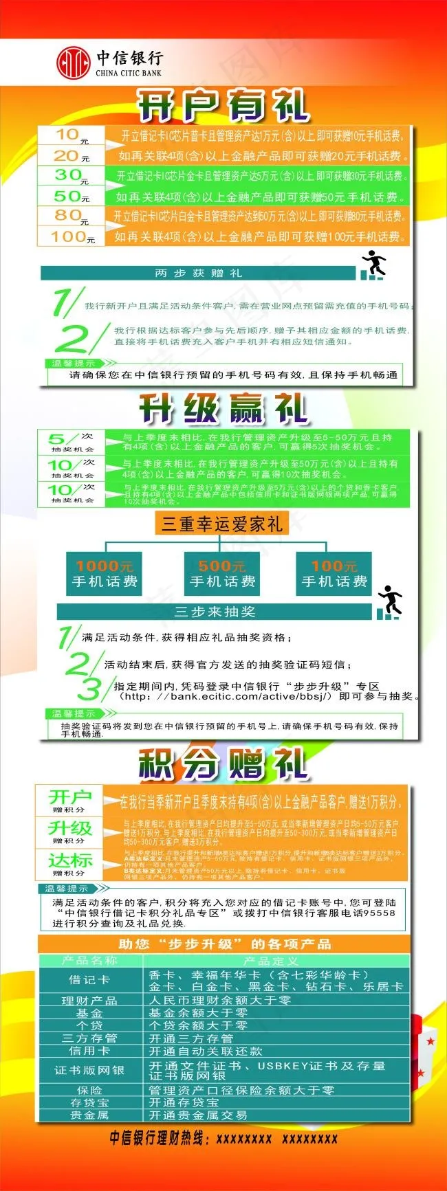 中信银行展架psd模版下载