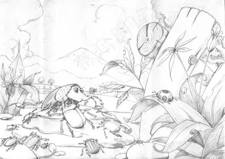 动漫素材 线描 手绘素材 临摹