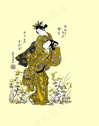 传统人物矢量图