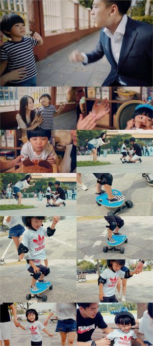 一家三口的幸福生活视频素材