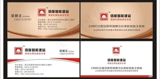 网络电脑公司名片模板图片